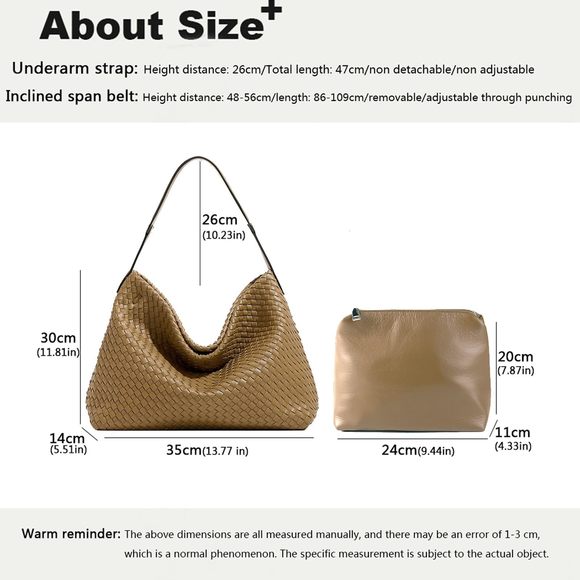 Boston Bag Woven Vegan Leather Handbags Female Satchel Messenger Bag :> - Picture 3 of 9